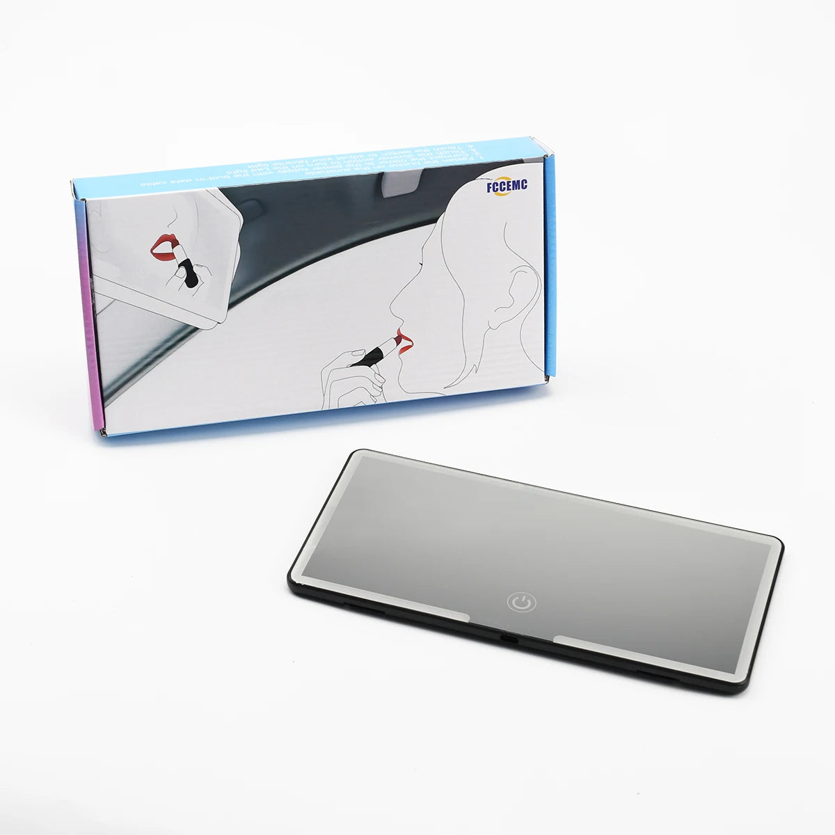 Espejo con luz para coche.