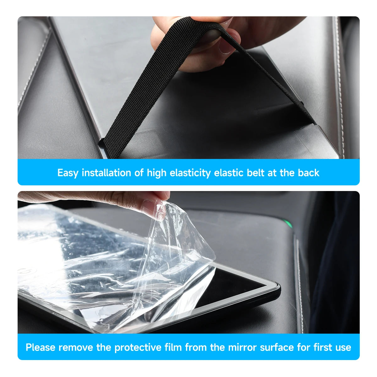 Espejo con luz para coche.