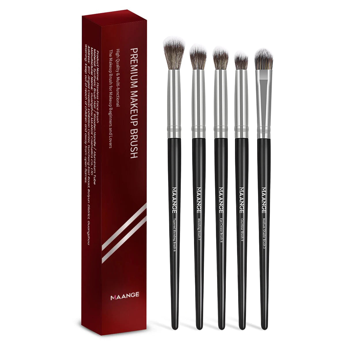 Kit de 5 unidades. Brochas de maquillaje. Sombra de ojos.